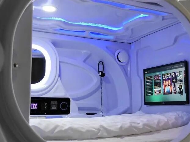 There are also TVs in the pods. Picture: Hostelworld