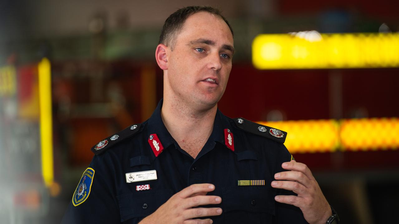 Deputy Chief Fire Officer Joshua Fischer said the NT Fire Service was anticipating "catastrophic" fire conditions across the Top End on Saturday August 26 and Sunday August 27. Picture: Pema Tamang Pakhrin