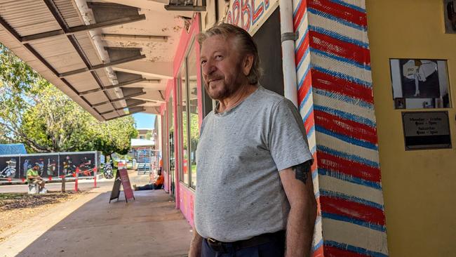 Nightcliff barber Tony Mirco says he witnessed the alleged stabbing near Nightcliff Village on the afternoon of September 11, 2024, and helped the bleeding person inside. Picture: Alex Treacy