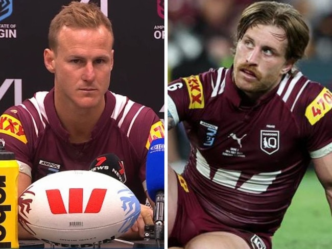 Daly Cherry-Evans (left) and Cameron Munster are under the pump. Photos: Channel 9/News Corp