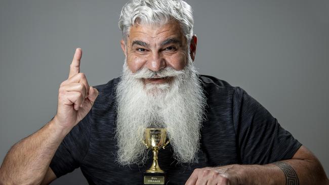 Bill Dragos of Henley Beach South has been voted as having the best beard in SA. Picture Mark Brake