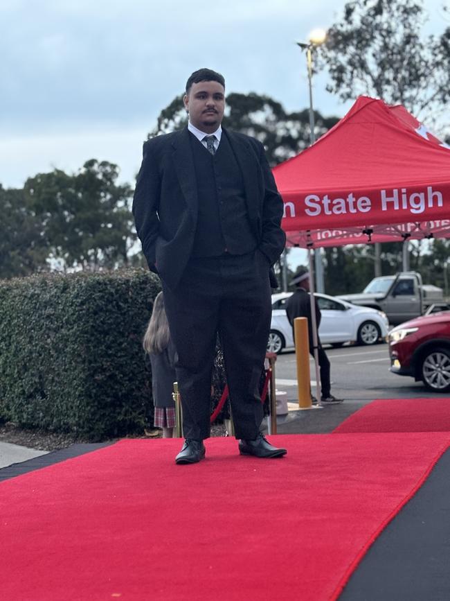 Students from Urangan State High School arrive at their formal.