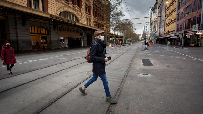 Melbourne’s CBD is now almost deserted. Picture: Paul Jeffers