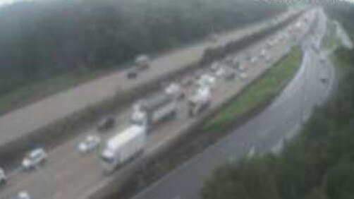 Wet weather causes chaos on Gold Coast M1. Picture: TMR