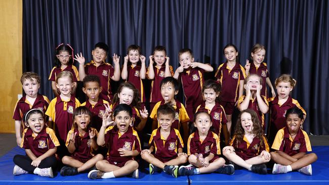 My First Year 2024: Edge Hill State School: prep D: back: Olivia, Nick, Jack, Ted, Jacob, Milana, Abigail; middle: Daniel, Lucy, Kobe, Lexi, Naru, Charlie, Stella, Alicia; front: Zara, Sarah, Ibrahim, Jai, Caley, Zavier, Taneili. Picture: Brendan Radke