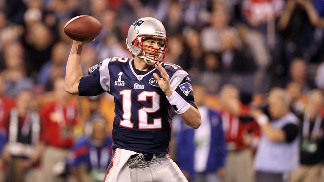 Tom Brady in action during his 2012 Super Bowl loss to New York. (Photo by Ezra Shaw/Getty Images)