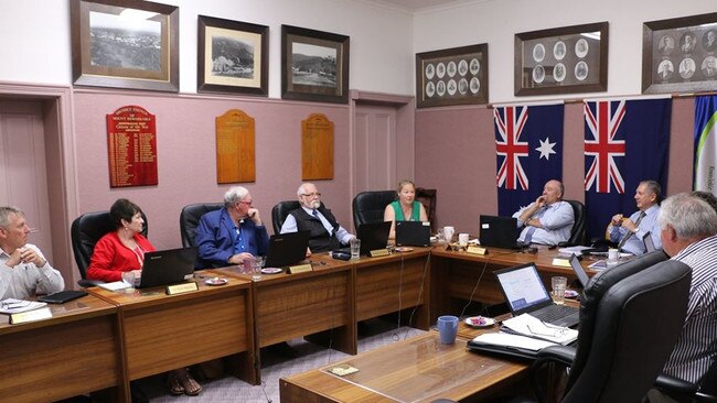 A meeting of the Mt Remarkable District Council in late 2019: