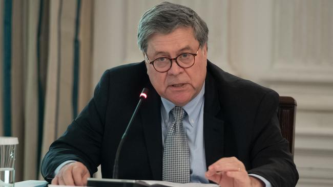 US Attorney General William Barr at the White House in Washington, DC, on June 8. Picture: AFP