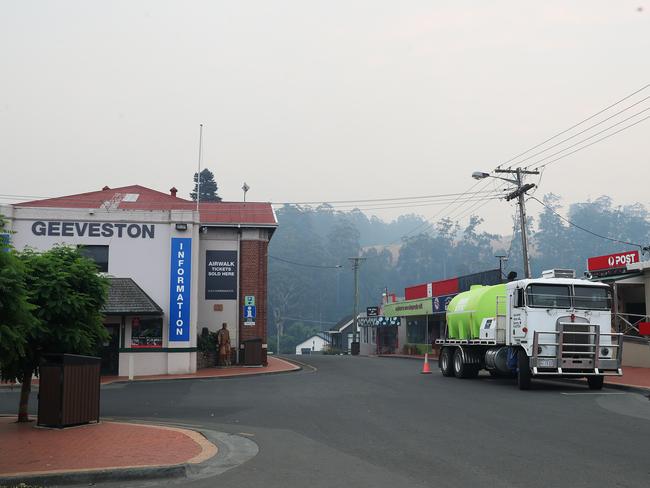 Deserted main street of Geeveston. January 2019 bushfires. Tasmania. Huon Valley. Picture: NIKKI DAVIS-JONES