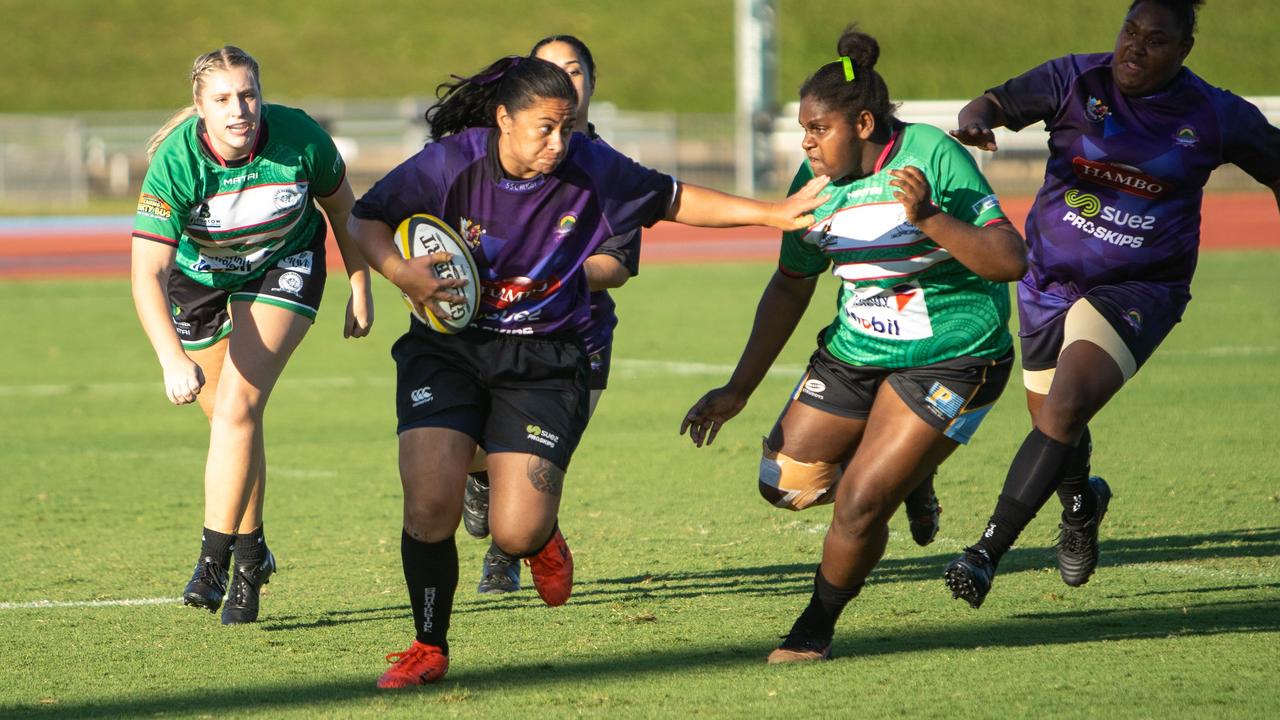 Stephanie Barns form Southside with the ball