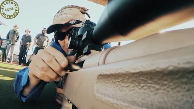 Ella Valla station in Western Australia had a shooting range where visitors could fire .50 calibre guns. Picture: YouTube