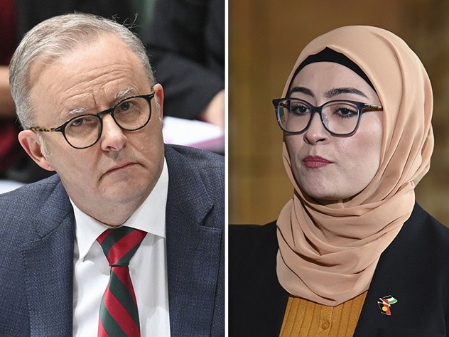 Anthony Albanese and Fatima Payman
