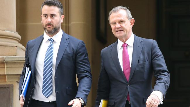 Warwick Korn and Martin Ricci are the lawyers for accused sexual assault defendant and Chinese movie star Yunxiang Gao and producer Jing Wang. Picture: Richard Dobson.