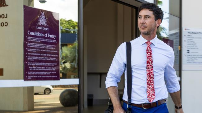 Defence lawyer James Stuchbery leaving the Darwin Local Court on Thursday, February 27. Picture: Pema Tamang Pakhrin