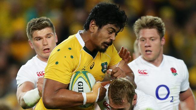 Wallabies Will Skelton during the Wallabies v England rugby Test match at Allianz Stadium, Sydney. Pic Brett Costello