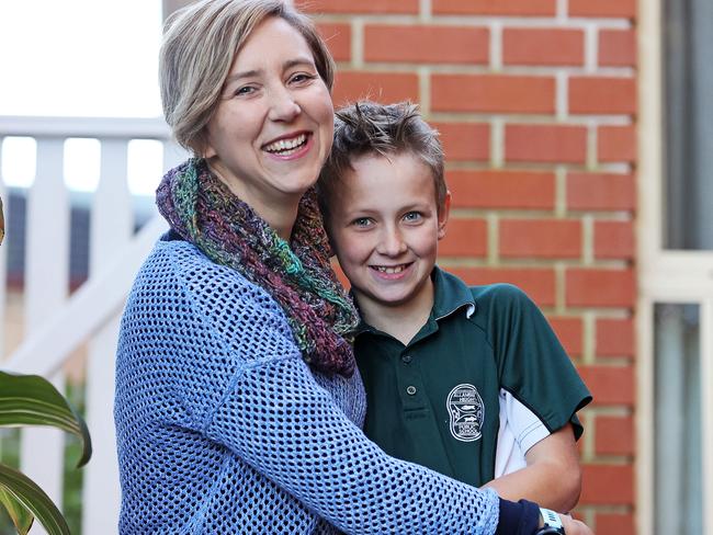 Amy Osborne with her son Ronan at their home in Allambie Heights. Picture: Tim Hunter.