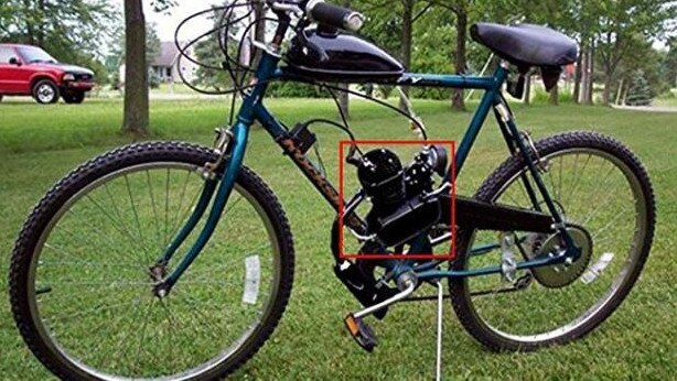 People are illegally fixing petrol-powered motors to their bicycles.