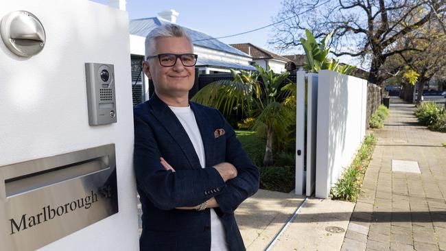 James Meldrum outside his home in Malvern. The suburb has been named one of SA’s top locations for house price growth. Picture: Kelly Barnes