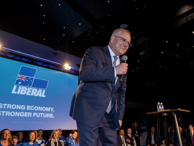 Prime Minister Scott Morrison announced his own Mother’s Day-timed policy package on Sunday. Picture: Jason Edwards