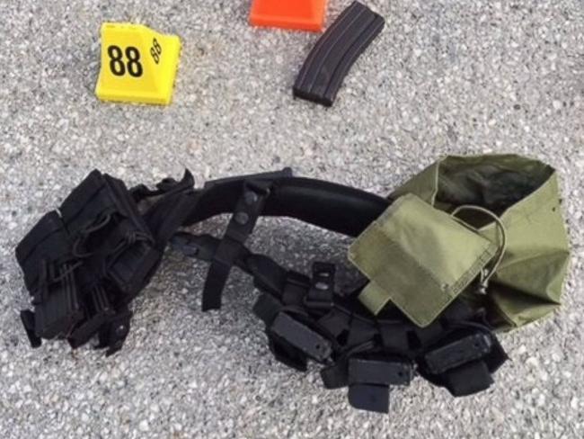 Investigation continues ... weapons and ammunition carried by the couple.