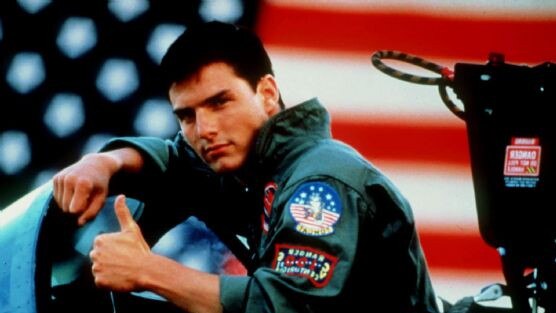 Tom Cruise in Top Gun.