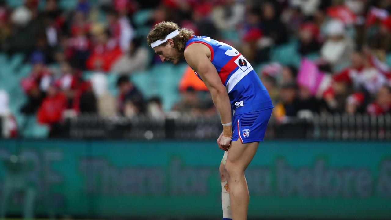 It was a brutal loss for the Dogs. Photo by Jason McCawley/AFL Photos/via Getty Images