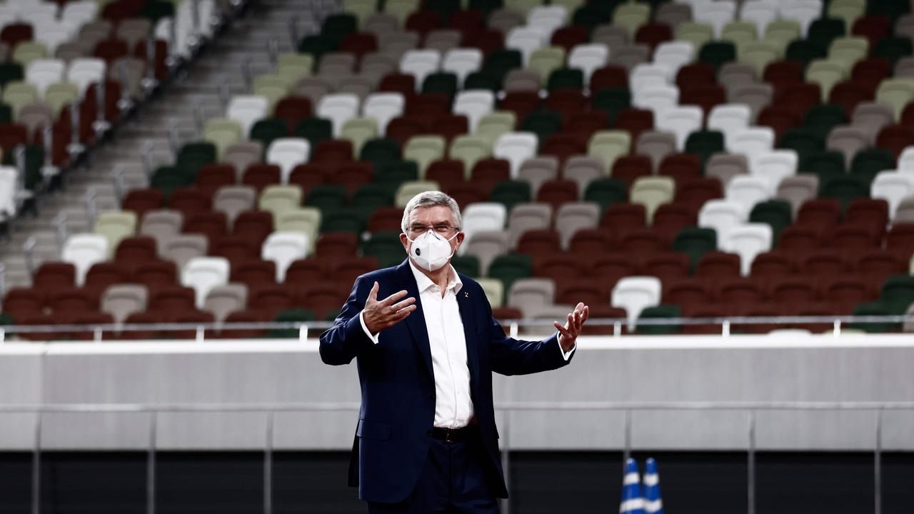 IOC president Thomas Bach in Tokyo, where organisers hope to host the games in 2021. Picture: Behrouz Mehri/AFP