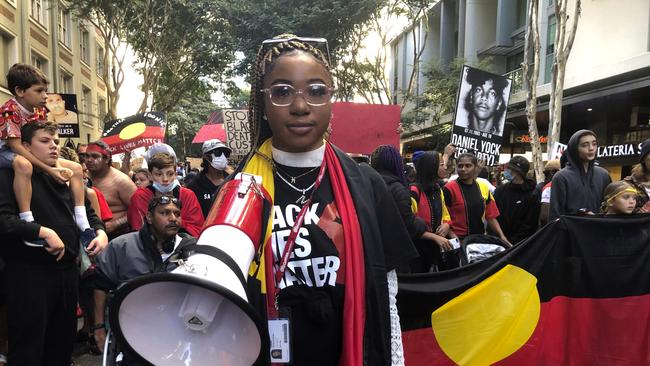 Black Lives Matter Brisbane rally organiser. Picture: AP.