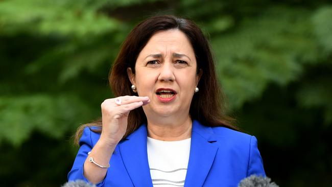 Queensland Premier Annastacia Palaszczuk this week announced a three-day snap Brisbane lockdown and mask rules that affected Queensland tourist destinations far from the state capital. Picture: NCA NewsWire/DAN PALED