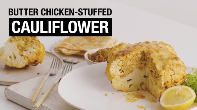 Butter chicken-stuffed cauliflower