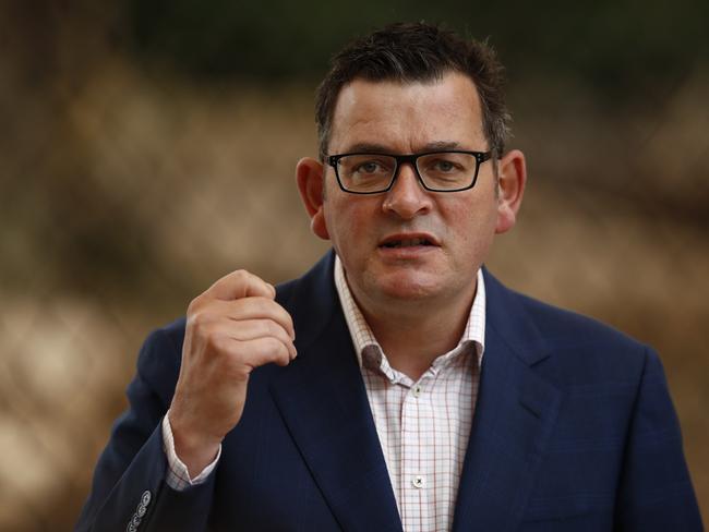 MELBOURNE, AUSTRALIA - NCA NewsWire Photos November 4, 2020:   Victorian Premier Daniel Andrews speaks to the media during a press conference at the Lion enclosure of Werribee Open Range Zoo in Werribee, Melbourne, Victoria. Picture: NCA NewsWire / Daniel Pockett