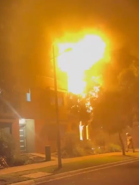 Fire took hold of the three-storey property about 2am Thursday morning. Picture: Supplied