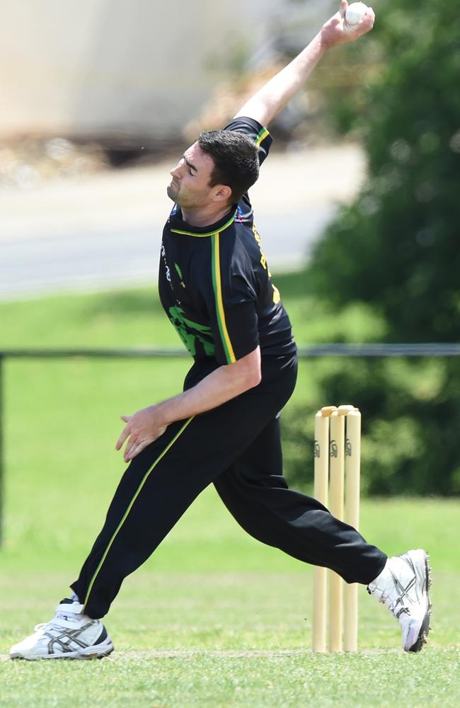 James Pearson took seven wickets on debut for Brunswick on Saturday. Picture: Lawrence Pinder