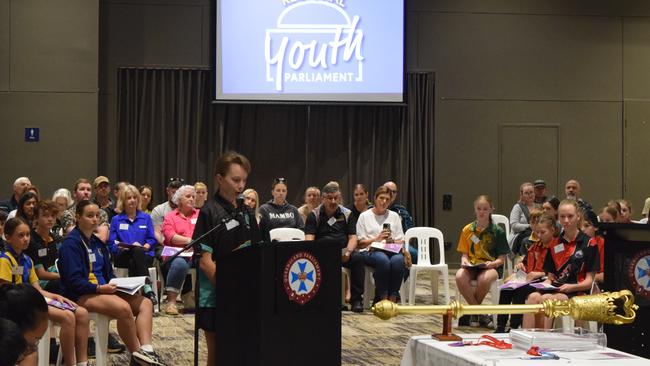 Youth Opposition Leader Sophie Cikursch spoke about the dangers of social media.