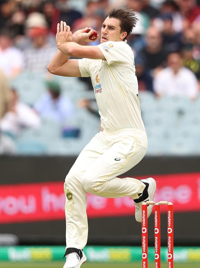 Cummins as we usually see him, in action for Australia. Picture: Robert Cianflone/Getty Images