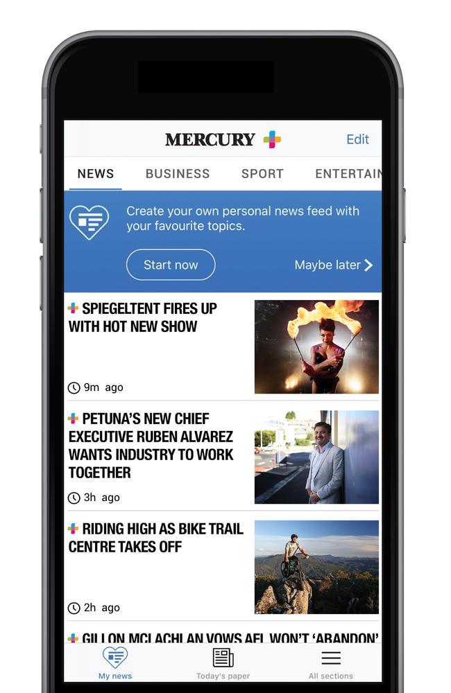 The new <i>Mercury </i>app allows to personalise your news feed.