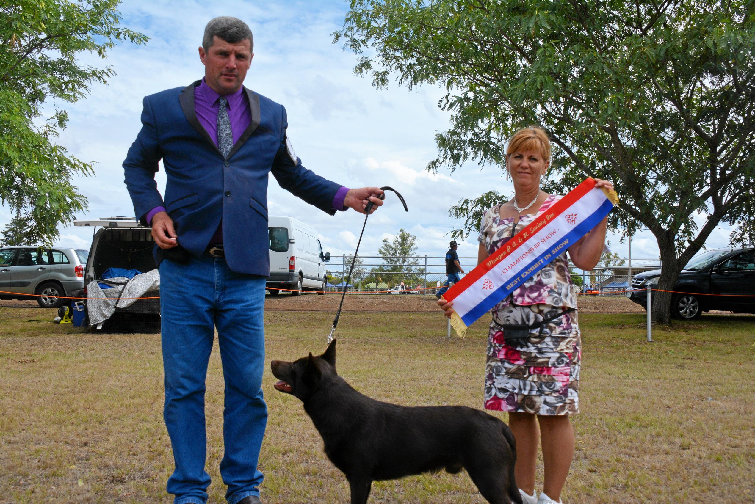 BEST IN SHOW: Steve and Kathy Whyatt with Bellyjacks Just Foolin Around at the Murgon Show on March 16, 2019. Picture: Jessica McGrath