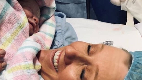 Mix 102.3 breakfast co-host Jodie Oddy welcomes her fourth child, baby Harper Billie Oddy. Picture: Social media.