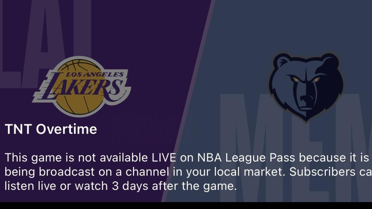NBA League Pass not working, error message, Los Angeles Lakers vs Memphis Grizzlies NBA playoffs, news, scores, video news.au — Australias leading news site