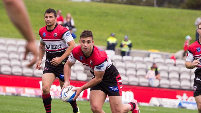 Bulldogs rookie Bradley Deitz will get his NRL debut for the dogs, with Jeremy-Marshall King set to miss Round 1 with a foot injury. Picture: Steve Little. www.redandblackzone.com.