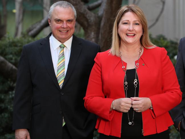 Centre Alliance Senator Stirling Griff and Mayo MP Rebekha Sharkie.