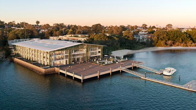 An artist impression of the luxury development planned for the historic Halvorsen Boat Shed at Putney.