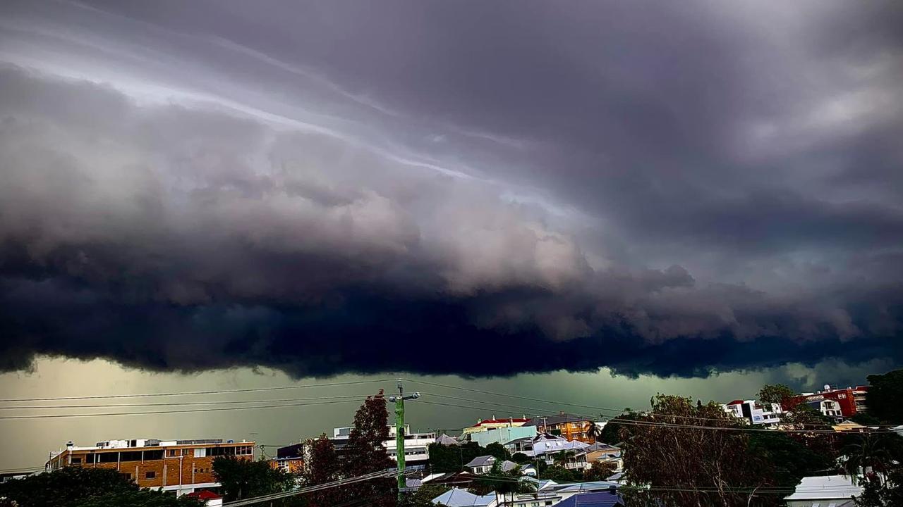 A severe storm cell over Paddington, Brisbane, on Boxing Day. Picture: Mike Hilburger