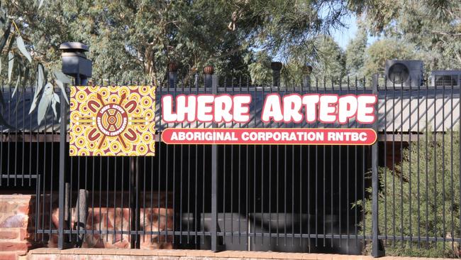 The Lhere Artepe Aboriginal Corporation office on Gap Rd, Alice Springs. May 2025. Picture: Gera Kazakov