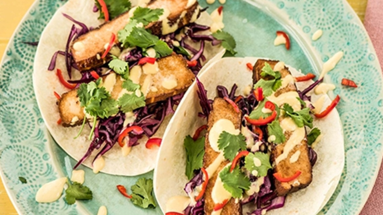 HelloFresh’s spicy tofu tacos with mango mayo. The company operates across Europe, North America, Australia and New Zealand, delivering mealkits and recipes to households. Picture: Supplied