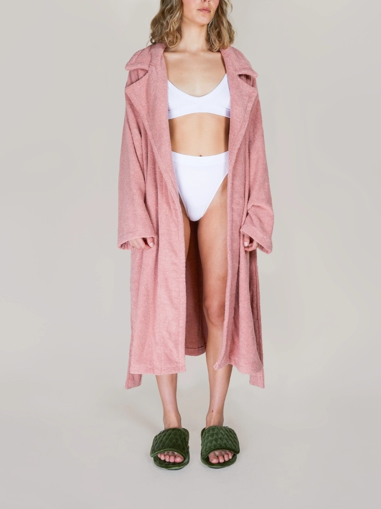 Luxury Bathrobes :: Plush Robes :: Super Soft Blush Pink Plush
