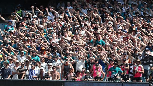 Fans in the outer during last year’s Boxing Day Test. Picture: Michael Klein