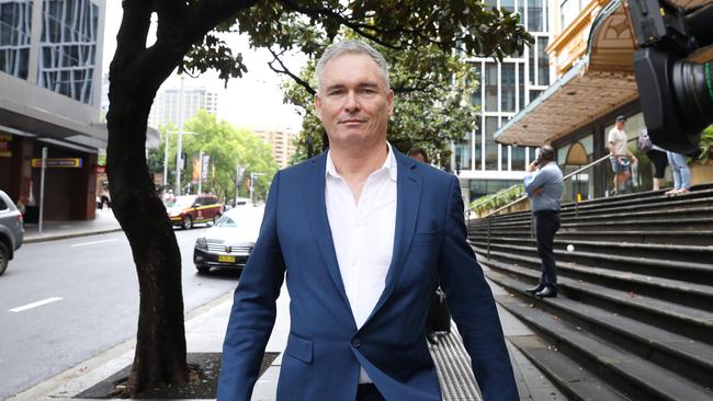 Disgraced former federal Labor MP Craig Thomson leaving court in Sydney on Tuesday. Photo: Jane Dempster