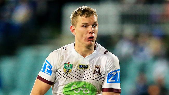 Tom Trbojevic in action for Manly.