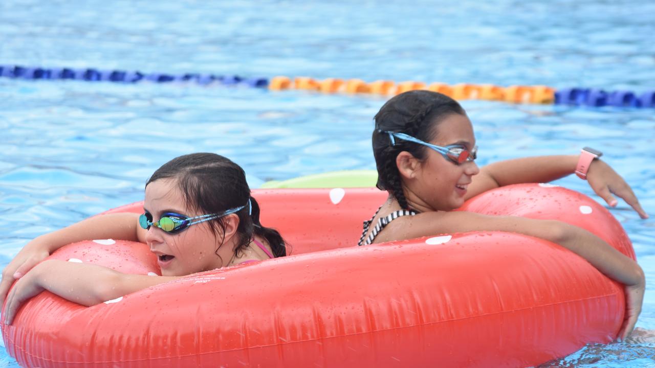 PARTY TIME: There were plenty of splatters and splashes at Dalby's pool party on Saturday.